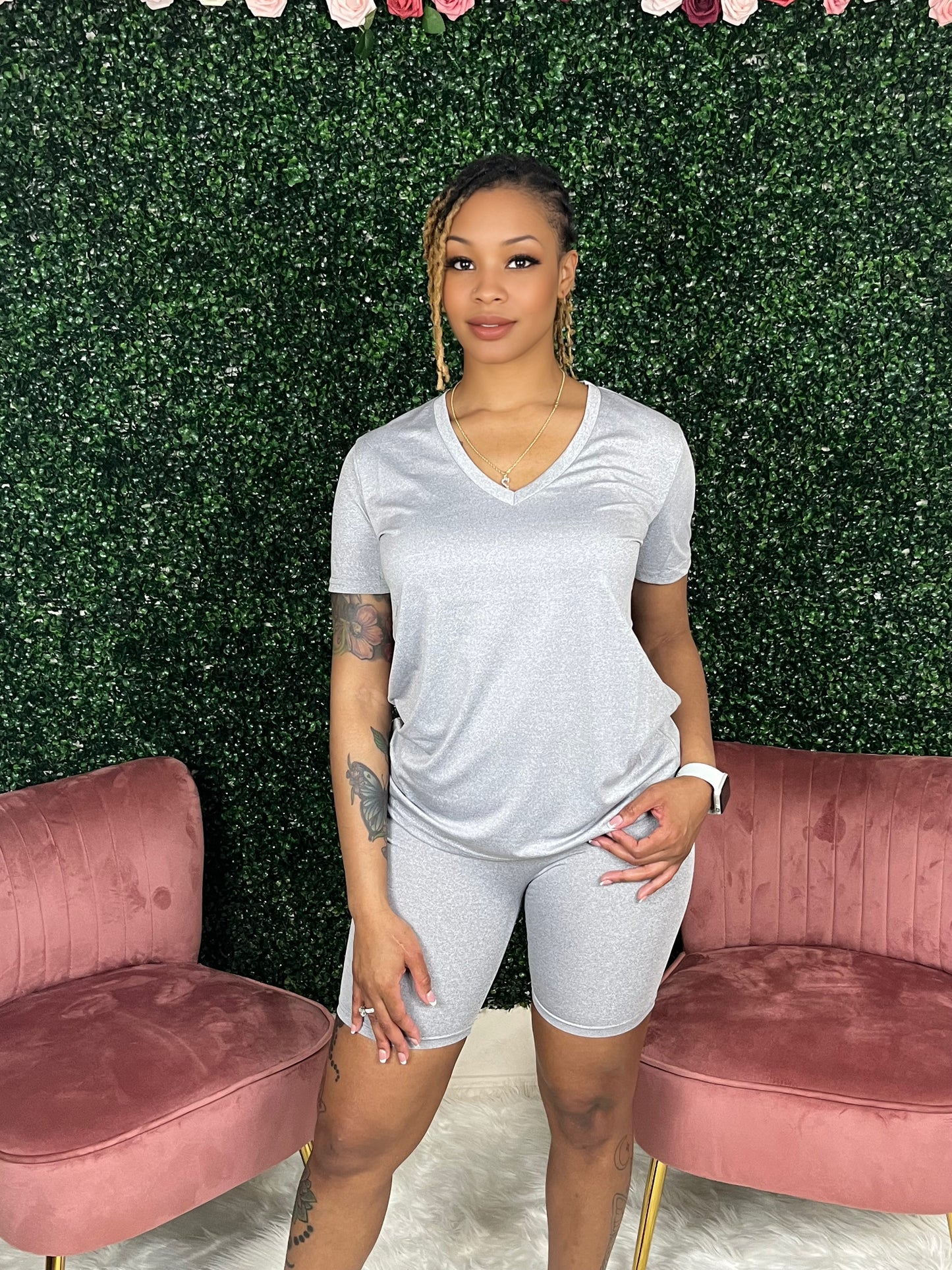 "On the Go" Two Piece Set (Gray)