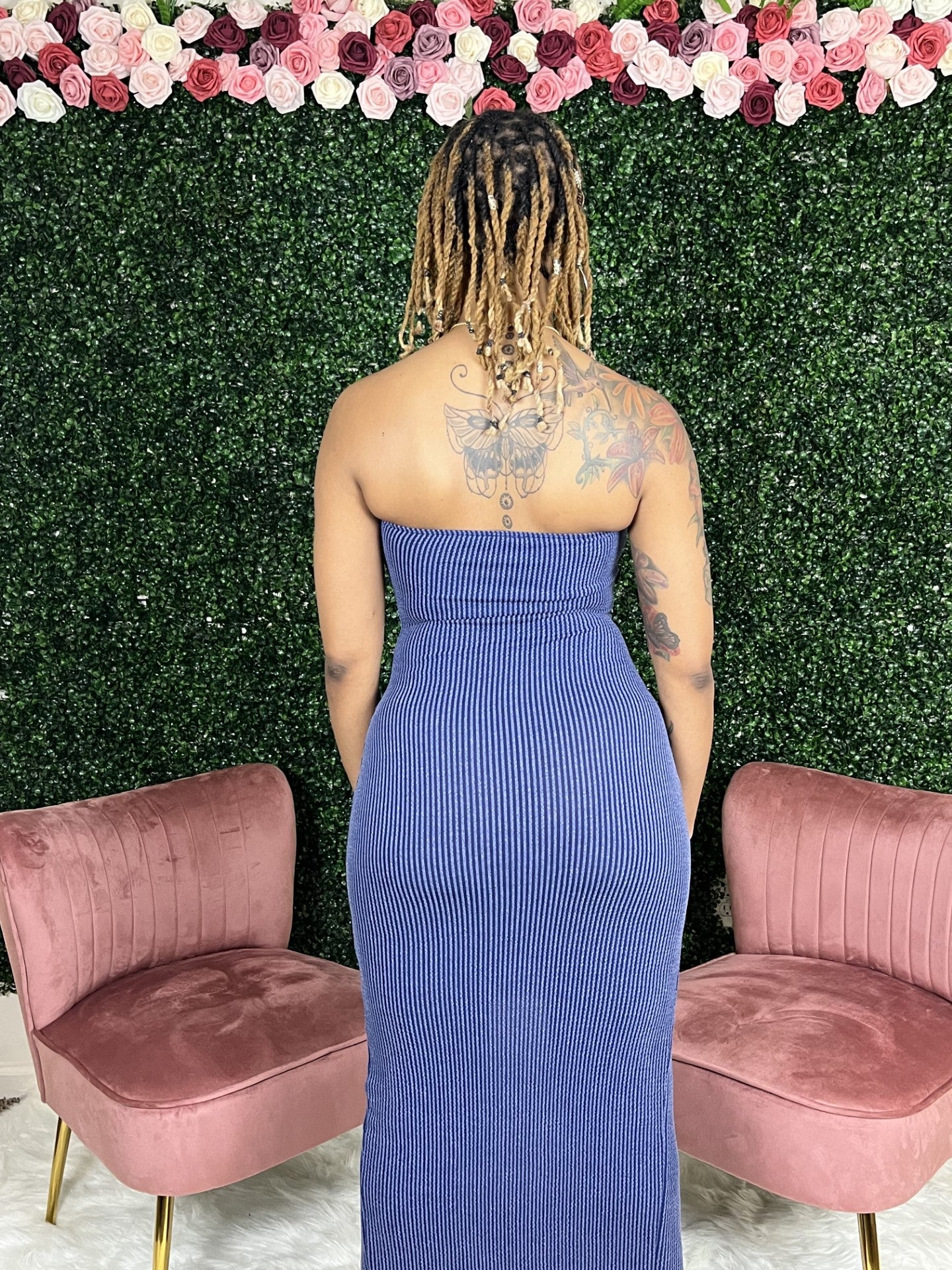 "Clouded" Ribbed Maxi Dress