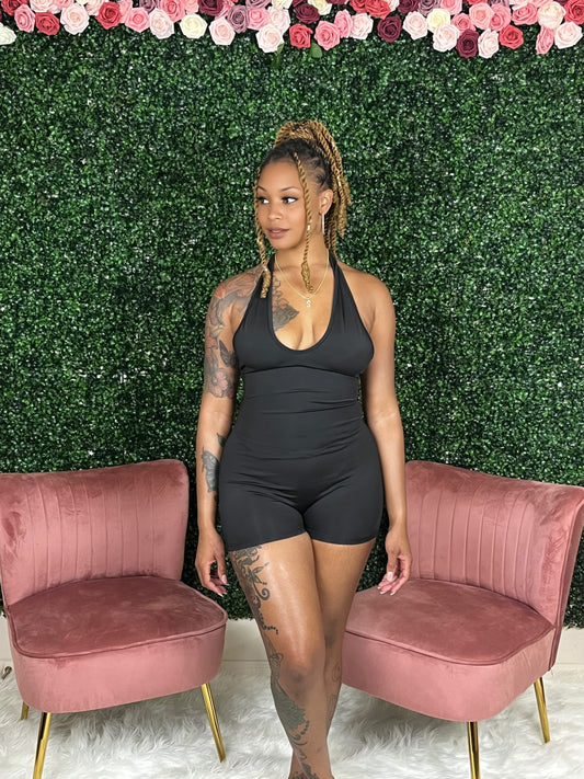 "Effortless Baddie" Romper (Black)